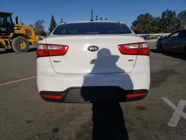 KNADM4A30D6252207 - 2013 KIA RIO LX WHITE photo 6