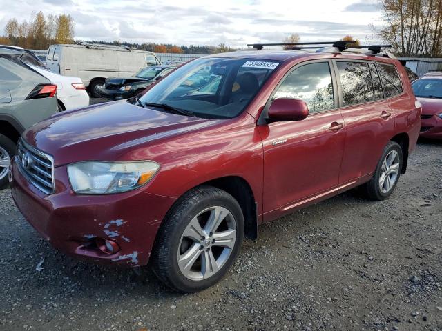 JTEES43A482024700 - 2008 TOYOTA HIGHLANDER SPORT BURGUNDY photo 1