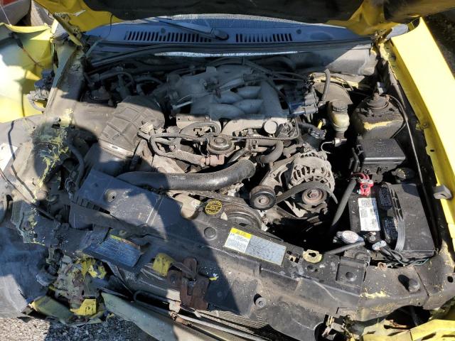 1FAFP44471F207077 - 2001 FORD MUSTANG YELLOW photo 11