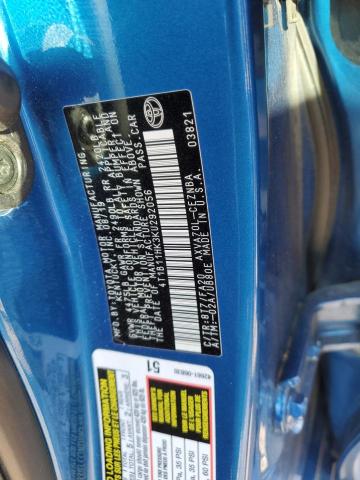 4T1B11HK3KU292056 - 2019 TOYOTA CAMRY L BLUE photo 12