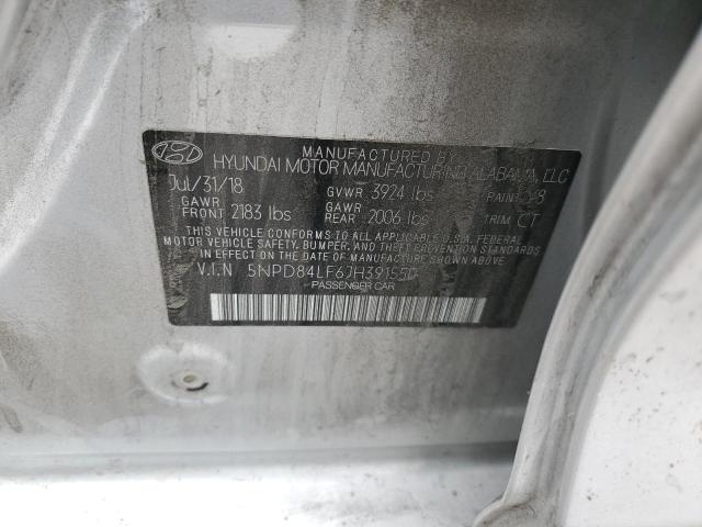 5NPD84LF6JH391550 - 2018 HYUNDAI ELANTRA SEL SILVER photo 13