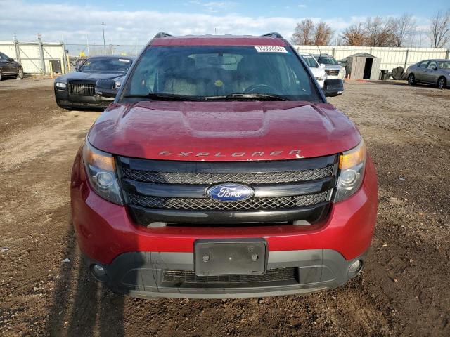 1FM5K8GT9FGB32183 - 2015 FORD EXPLORER SPORT RED photo 5