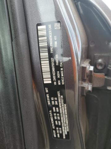 ZARFAEDN8H7551327 - 2017 ALFA ROMEO GIULIA Q4 გრაფიტი ფოტო 12