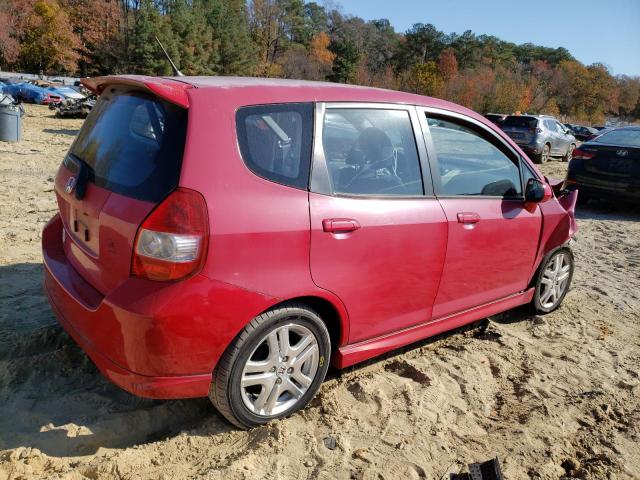 JHMGD38698S062315 - 2008 HONDA FIT SPORT RED photo 3