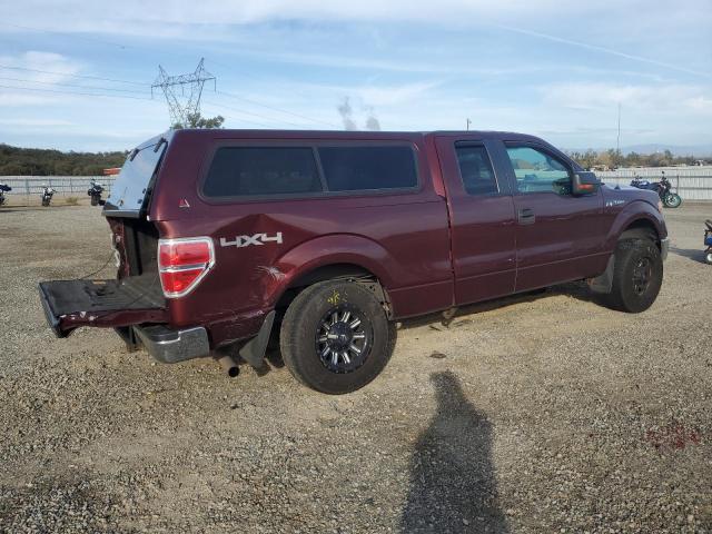 1FTEX1E89AKB71258 - 2010 FORD F150 SUPER CAB BURGUNDY photo 3