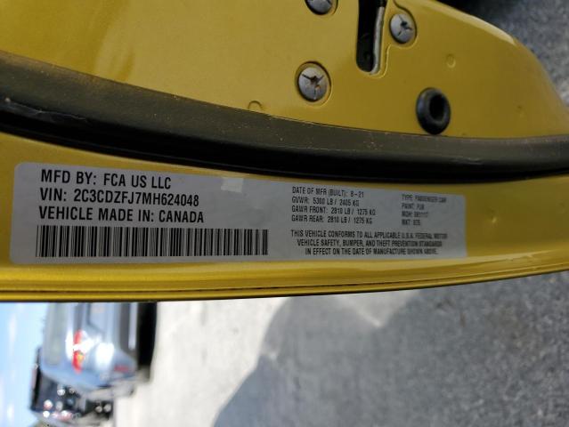 2C3CDZFJ7MH624048 - 2021 DODGE CHALLENGER R/T SCAT PACK GREEN photo 12