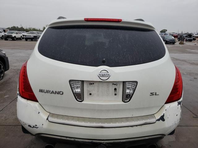 JN8AZ08T46W423330 - 2006 NISSAN MURANO SL WHITE photo 6