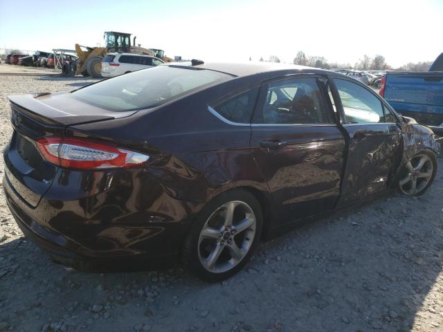 3FA6P0H70DR341613 - 2013 FORD FUSION SE MAROON photo 3