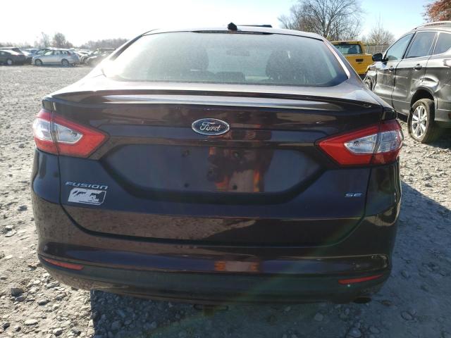 3FA6P0H70DR341613 - 2013 FORD FUSION SE MAROON photo 6