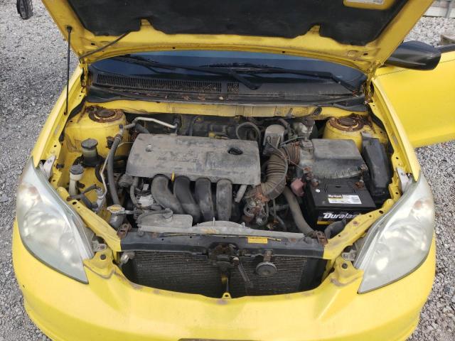 2T1KR32E14C313045 - 2004 TOYOTA COROLLA MA XR YELLOW photo 11