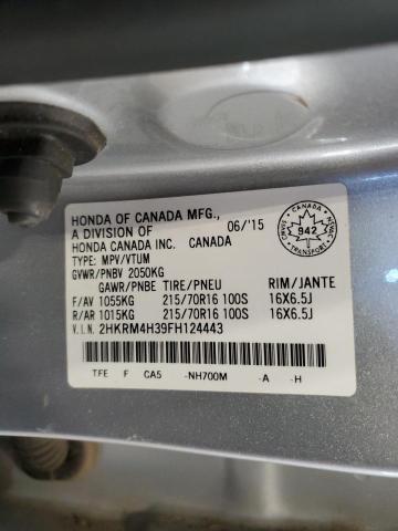 2HKRM4H39FH124443 - 2015 HONDA CR-V LX SILVER photo 14