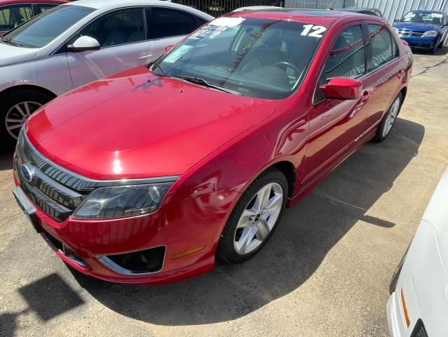 3FAHP0KC7CR186457 - 2012 FORD FUSION SPORT RED photo 2