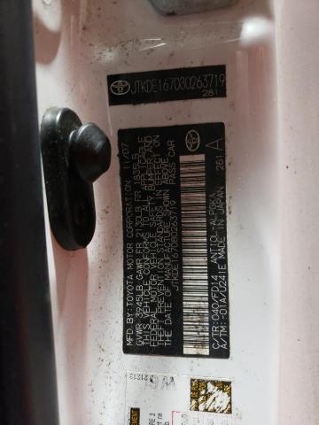 JTKDE167080263719 - 2008 TOYOTA SCION TC Ақ фото 12