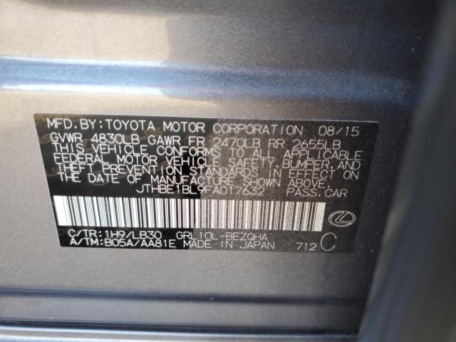 JTHBE1BL9FA017632 - 2015 LEXUS GS 350 CHARCOAL photo 12