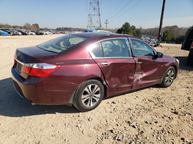 1HGCR2F37EA139142 - 2014 HONDA ACCORD LX BURGUNDY photo 3