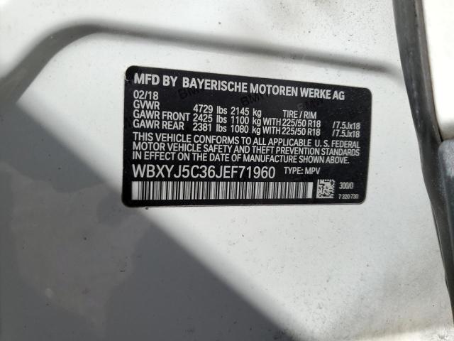 WBXYJ5C36JEF71960 - 2018 BMW X2 XDRIVE28I WHITE photo 13