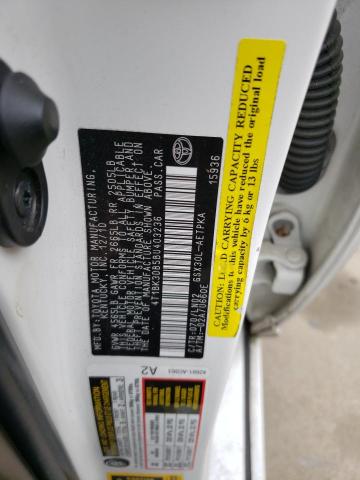 4T1BK3DB5BU403236 - 2011 TOYOTA AVALON BASE 白色 照片 12