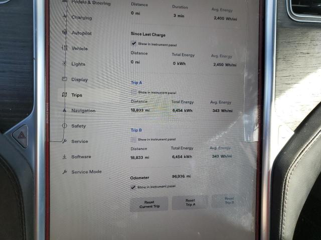 5YJSA1E17GF164788 - 2016 TESLA MODEL S WHITE photo 9