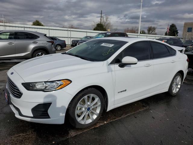 3FA6P0LU7KR106796 - 2019 FORD FUSION SE WHITE photo 1