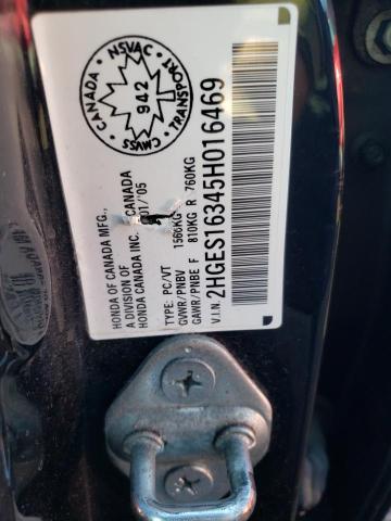 2HGES16345H016469 - 2005 HONDA CIVIC DX VP Qara foto 12