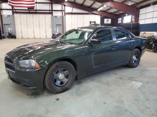 2C3CDXAT8DH693053 - 2013 DODGE CHARGER POLICE GREEN photo 1