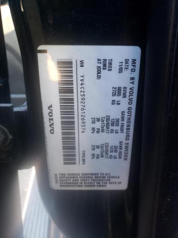 YV4CZ592761269374 - 2006 VOLVO XC90 BLUE photo 12