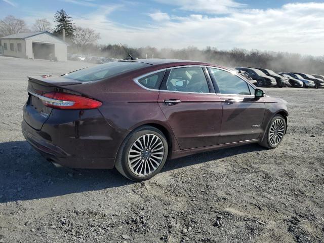 3FA6P0RU9HR161797 - 2017 FORD FUSION TITANIUM HEV BURGUNDY photo 3