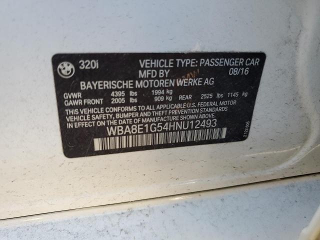 WBA8E1G54HNU12493 - 2017 BMW 320 I WHITE photo 13