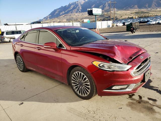 3FA6P0T90HR302681 - 2017 FORD FUSION SE RED photo 4