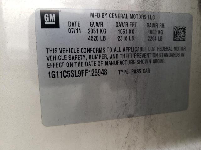 1G11C5SL9FF125948 - 2015 CHEVROLET MALIBU 1LT Bej foto 12