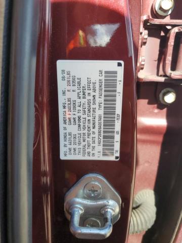 1HGCP26809A007461 - 2009 HONDA ACCORD EXL MAROON photo 12