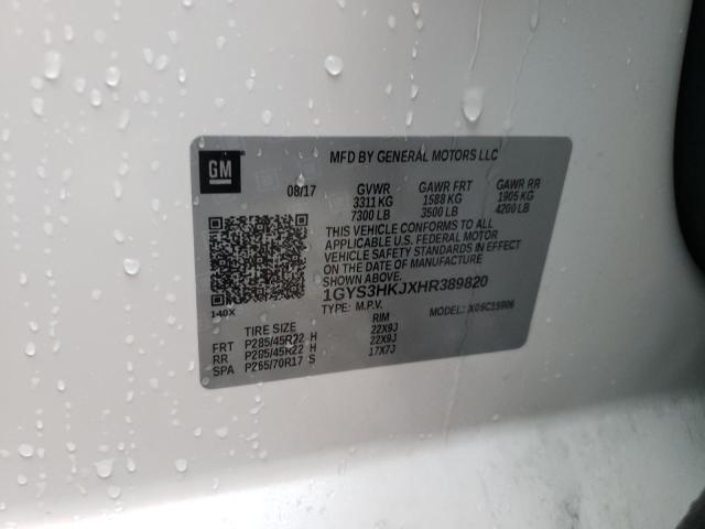 1GYS3HKJXHR389820 - 2017 CADILLAC ESCALADE ESV LUXURY WHITE photo 14