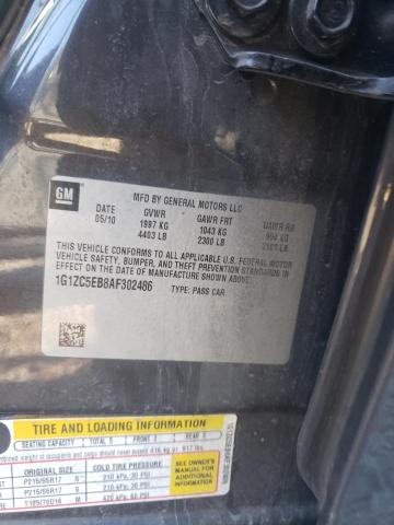 1G1ZC5EB8AF302486 - 2010 CHEVROLET MALIBU 1LT Boz foto 12