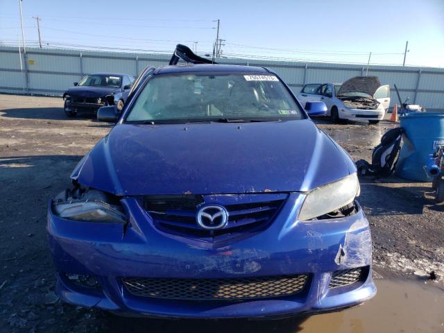 1YVHP84D055M45305 - 2005 MAZDA 6 S BLUE photo 5