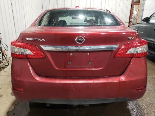 3N1AB7AP1FY250710 - 2015 NISSAN SENTRA S RED photo 6