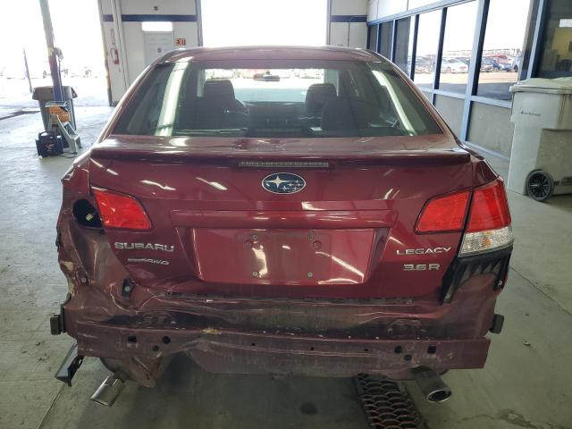 4S3BMDG62B2222044 - 2011 SUBARU LEGACY 3.6R PREMIUM BURGUNDY photo 6