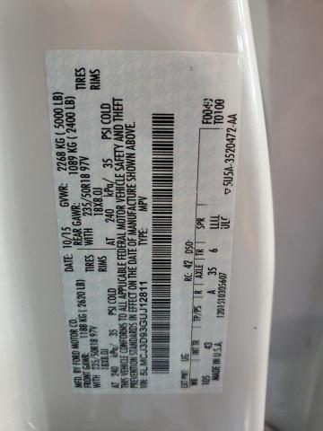 5LMCJ3D93GUJ12811 - 2016 LINCOLN MKC RESERVE WHITE photo 12