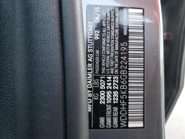 WDDHF5KB6GB224195 - 2016 MERCEDES-BENZ E 350 GRAY photo 12