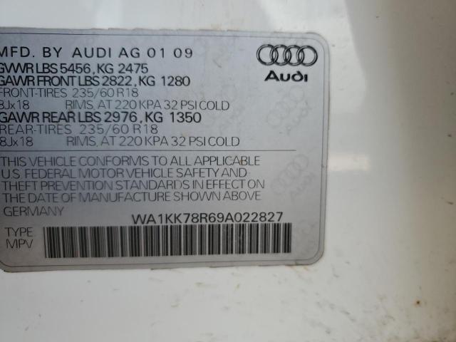 WA1KK78R69A022827 - 2009 AUDI Q5 3.2 WHITE photo 13