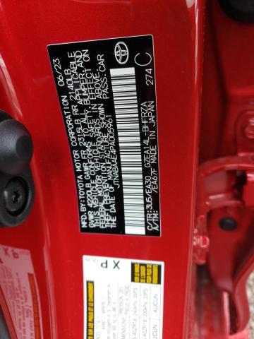 JTNABAAE4PA005961 - 2023 TOYOTA GR COROLLA CORE RED photo 12