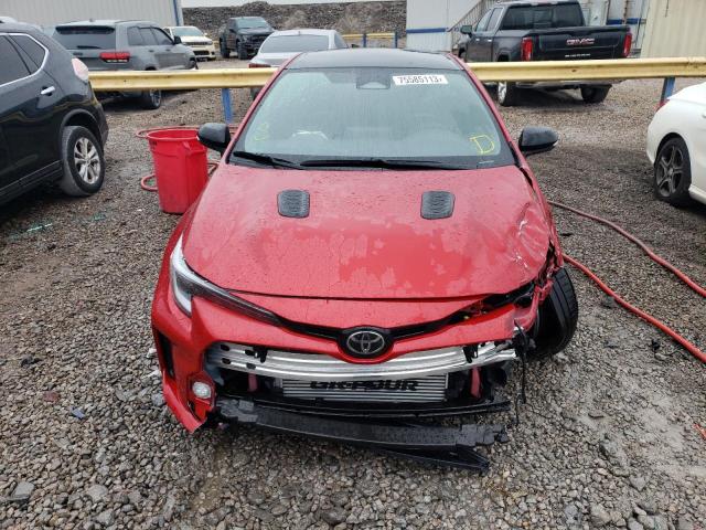 JTNABAAE4PA005961 - 2023 TOYOTA GR COROLLA CORE RED photo 5