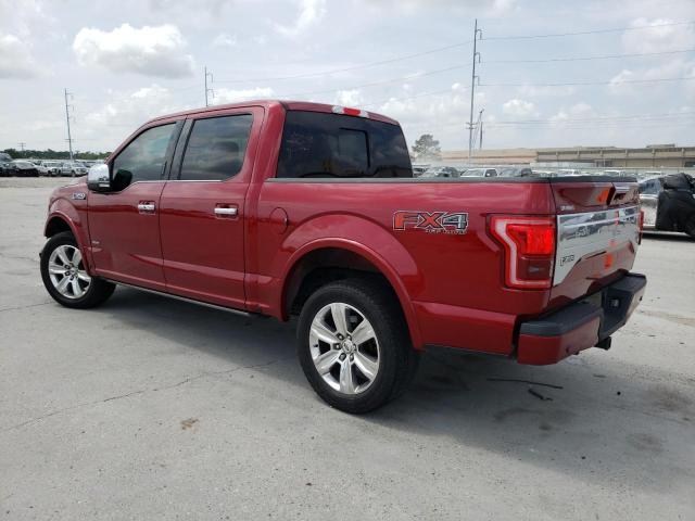 1FTEW1EG8GFB93473 - 2016 FORD F150 SUPERCREW BURGUNDY photo 2