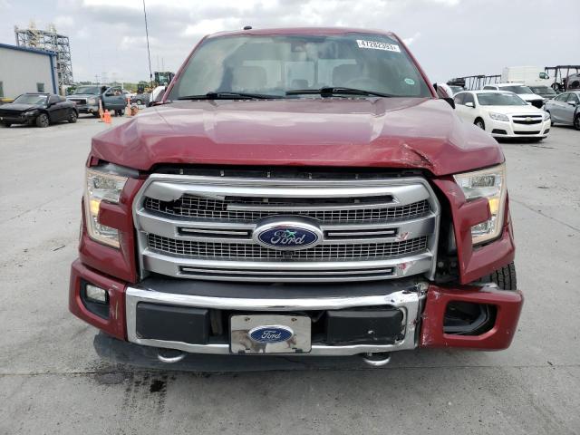 1FTEW1EG8GFB93473 - 2016 FORD F150 SUPERCREW BURGUNDY photo 5