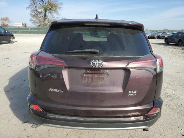 2T3RFREV8HW673107 - 2017 TOYOTA RAV4 XLE MAROON photo 6