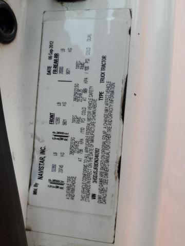 3HSDJSJR8DN340282 - 2013 INTERNATIONAL PROSTAR أبيض صورة 10