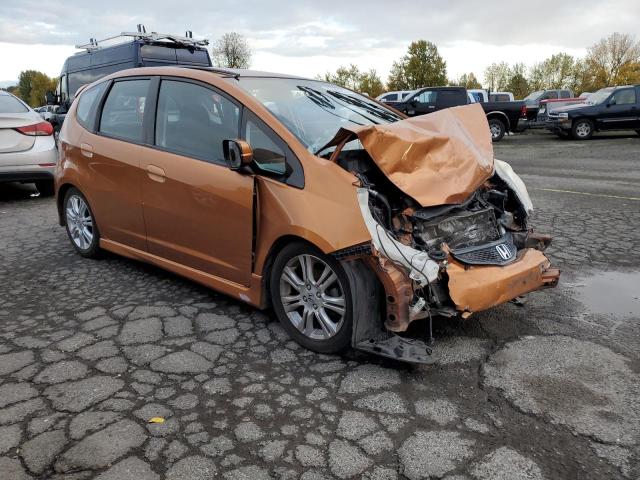 JHMGE88409S067879 - 2009 HONDA FIT SPORT ORANGE photo 4