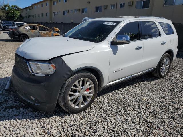 1C4SDHET3EC443490 - 2014 DODGE DURANGO CITADEL WHITE photo 1