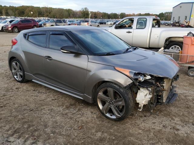 KMHTC6AE3DU121813 - 2013 HYUNDAI VELOSTER TURBO GRAY photo 4