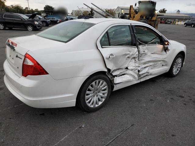 3FADP0L30AR112307 - 2010 FORD FUSION HYBRID WHITE photo 3