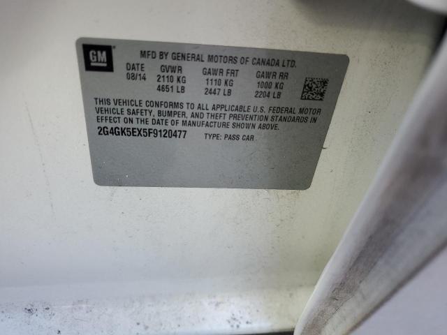 2G4GK5EX5F9120477 - 2015 BUICK REGAL 白色 照片 12